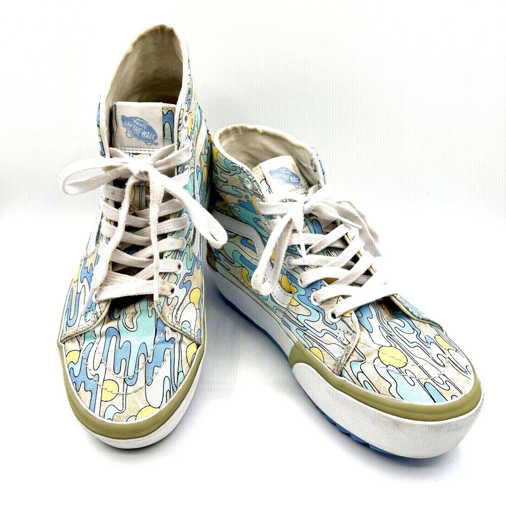 Vans Sk8-Hi Platform UV Ink Sunwaves Canvas Sneaker Size 7 Men's/Women's 8 1/2